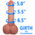 EFFWELL Skinny Dipper Dildo, 7" Insertable Length x 6.5" Girth (2.2" Diameter), Ultra Realistic Platinum Cured Dual Density Silicone with Fully Formed Movable Balls & Strong Suction Cup