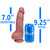 EFFWELL Tattoo Artist Dildo, 7" Insertable Length x 6.7" Girth (2.1" Diameter), Ultra Realistic Platinum Cured Dual Density Silicone with Balls & Strong Suction Cup