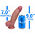 EFFWELL Scuba Diver Dildo, 7" Insertable Length x 7" Girth (2.25" Diameter), Ultra Realistic Platinum Cured Dual Density Silicone with Balls & Strong Suction Cup