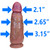 EFFWELL Personal Trainer Dildo, 7" Insertable Length x 9.5" Girth (3.15" Diameter), Extra Thick Ultra Realistic Platinum Cured Dual Density Silicone with Balls & Strong Suction Cup