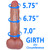 EFFWELL Flight Instructor Dildo, 8" Insertable Length x 7" Girth (2.3" Diameter), Ultra Realistic Platinum Cured Dual Density Silicone with Movable Balls & Strong Suction Cup