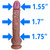 EFFWELL Sword Swallower Dildo, 8.5" Insertable Length x 5.6" Girth (1.75" Diameter), Ultra Realistic Platinum Cured Dual Density Silicone with Balls & Strong Suction Cup