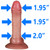 EFFWELL Delivery Man Dildo, 8.5" Insertable Length x 6.5" Girth (2" Diameter), Ultra Realistic Platinum Cured Dual Density Silicone with Fully Formed Movable Balls & Strong Suction Cup