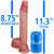 EFFWELL Weekend Warrior Dildo, 8.75" Insertable Length x 5.9" Girth (1.85" Diameter), Ultra Realistic Platinum Cured Dual Density Silicone with Balls & Strong Suction Cup