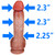 EFFWELL Brain Surgeon Dildo, 8.75" Insertable Length x 7.25" Girth (2.3" Diameter), Extra Large Ultra Realistic Platinum Cured Dual Density Silicone with Balls & Strong Suction Cup
