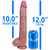 EFFWELL Ghost Hunter Dildo, 10" Insertable Length x 6.7" Girth (2.05" Diameter), Ultra Realistic Platinum Cured Dual Density Silicone with Balls & Strong Suction Cup