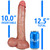 EFFWELL Size Queen Dildo, 10" Insertable Length x 7.6" Girth (2.3" Diameter), Extra Large Ultra Realistic Platinum Cured Dual Density Silicone with Movable Balls & Strong Suction Cup