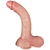 EFFWELL Size Queen Dildo, 10" Insertable Length x 7.6" Girth (2.3" Diameter), Large Posable Ultra Realistic Platinum Cured Dual Density Silicone with Movable Balls & Strong Suction Cup