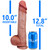 EFFWELL Rocket Scientist Dildo, 10" Insertable Length x 8" Girth (2.4" Diameter), Extra Large Ultra Realistic Platinum Cured Dual Density Silicone with Balls & Strong Suction Cup