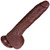 The Adventurer by FUKENA - Realistic Dual Density Silicone Dildo with Balls & Suction Cup, 6.25 Inch Insertable, 1.65 Inch Max Width, Dark Skin