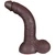 The Architect by FUKENA - Posable Realistic Dual Density Silicone Dildo with Balls & Suction Cup, 10.0 Inch Insertable, 2.3 Inch Max Width, Dark Skin