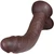 The Architect by FUKENA - Posable Realistic Dual Density Silicone Dildo with Balls & Suction Cup, 10.0 Inch Insertable, 2.3 Inch Max Width, Dark Skin