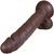 The Architect by FUKENA - Posable Realistic Dual Density Silicone Dildo with Balls & Suction Cup, 10.0 Inch Insertable, 2.3 Inch Max Width, Dark Skin