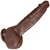 The Bachelor by FUKENA - Realistic Dual Density Silicone Dildo, 6.75 Inch Insertable, 1.9 Inch Max Width, Dark Skin