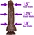 The Bachelor by FUKENA - Realistic Dual Density Silicone Dildo, 6.75 Inch Insertable, 1.9 Inch Max Width, Dark Skin