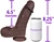 The Beekeeper by FUKENA - Realistic Dual Density Silicone Dildo with Balls & Suction Cup, 6.5 Inch Insertable, 2.35 Inch Max Width, Dark Skin