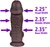 The Beekeeper by FUKENA - Realistic Dual Density Silicone Dildo with Balls & Suction Cup, 6.5 Inch Insertable, 2.35 Inch Max Width, Dark Skin