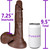 The Dancer by FUKENA - Realistic Dual Density Silicone Dildo with Balls & Suction Cup, 7.25 Inch Insertable, 1.75 Inch Max Width, Dark Skin