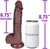 The Flame by FUKENA - Posable Realistic Dual Density Silicone Dildo with Balls & Suction Cup, 6.75 Inch Insertable, 1.7 Inch Max Width, Dark Skin