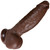 The Foreman by FUKENA - Realistic Dual Density Silicone Dildo with Balls & Suction Cup, 7.0 Inch Insertable, 2.25 Inch Max Width, Dark Skin