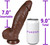 The Foreman by FUKENA - Realistic Dual Density Silicone Dildo with Balls & Suction Cup, 7.0 Inch Insertable, 2.25 Inch Max Width, Dark Skin