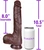 The Gardener by FUKENA - Realistic Dual Density Silicone Dildo with Balls & Suction Cup, 8.0 Inch Insertable, 1.8 Inch Max Width, Dark Skin
