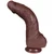 The Grower by FUKENA - Posable Realistic Dual Density Silicone Dildo with Balls & Suction Cup, 7.0 Inch Insertable, 2.1 Inch Max Width, Dark Skin