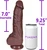 The Grower by FUKENA - Posable Realistic Dual Density Silicone Dildo with Balls & Suction Cup, 7.0 Inch Insertable, 2.1 Inch Max Width, Dark Skin