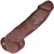 The Grower by FUKENA - Posable Realistic Dual Density Silicone Dildo with Balls & Suction Cup, 7.0 Inch Insertable, 2.1 Inch Max Width, Dark Skin