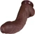 The Grower by FUKENA - Posable Realistic Dual Density Silicone Dildo with Balls & Suction Cup, 7.0 Inch Insertable, 2.1 Inch Max Width, Dark Skin