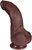The Grower by FUKENA - Posable Realistic Dual Density Silicone Dildo with Balls & Suction Cup, 7.0 Inch Insertable, 2.1 Inch Max Width, Dark Skin