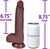 The Linebacker by FUKENA - Realistic Dual Density Silicone Dildo with Balls & Suction Cup, 6.75 Inch Insertable, 1.75 Inch Max Width, Dark Skin