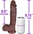 The Mastermind by FUKENA - Realistic Dual Density Silicone Dildo with Balls & Suction Cup, 8.0 Inch Insertable, 2.0 Inch Max Width, Dark Skin