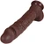The Mastermind by FUKENA - Realistic Dual Density Silicone Dildo with Balls & Suction Cup, 8.0 Inch Insertable, 2.0 Inch Max Width, Dark Skin