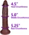 The Perfectionist by FUKENA - Realistic Dual Density Silicone Dildo with Balls & Suction Cup, 8.5 Inch Insertable, 1.6 Inch Max Width, Dark Skin