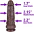 The Plumber by FUKENA - Realistic Dual Density Silicone Dildo with Balls & Suction Cup, 6.5 Inch Insertable, 2.2 Inch Max Width, Dark Skin