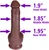 The Racer by FUKENA - Realistic Dual Density Silicone Dildo with Balls & Suction Cup, 7.75 Inch Insertable, 1.95 Inch Max Width, Dark Skin