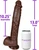 The Reveler by FUKENA - Realistic Dual Density Silicone Dildo with Balls & Suction Cup, 10.25 Inch Insertable, 2.05 Inch Max Width, Dark Skin