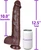 The Stargazer by FUKENA - Realistic Dual Density Silicone Dildo with Balls & Suction Cup, 10.0 Inch Insertable, 2.25 Inch Max Width, Dark Skin