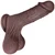 The Stuntman by FUKENA - Realistic Dual Density Silicone Dildo with Balls & Suction Cup, 6.0 Inch Insertable, 2.15 Inch Max Width, Dark Skin