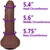 The Tease by FUKENA - Posable Realistic Dual Density Silicone Dildo with Balls & Suction Cup, 6.5 Inch Insertable, 1.8 Inch Max Width, Dark Skin