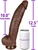 The Weatherman by FUKENA - Realistic Dual Density Silicone Dildo with Balls & Suction Cup, 10.0 Inch Insertable, 2.35 Inch Max Width, Dark Skin