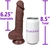 The Whale by FUKENA - Posable Realistic Dual Density Silicone Dildo with Balls & Suction Cup, 6.25 Inch Insertable, 1.8 Inch Max Width, Dark Skin