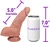 The Coach (Ultra Soft) by FUKENA - Realistic Dual Density Silicone Dildo with Balls & Suction Cup, 5.0 Inch Insertable, 2.0 Inch Max Width, Light Skin