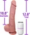 The Inventor (Ultra Soft) by FUKENA - Realistic Dual Density Silicone Dildo with Balls & Suction Cup, 10.0 Inch Insertable, 2.4 Inch Max Width, Light Skin