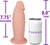 The Drummer by FUKENA - Realistic Dual Density Silicone Dildo with Balls & Suction Cup, 7.75 Inch Insertable, 2.6 Inch Max Width, Light Skin