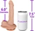 The Roadie by FUKENA - Realistic Dual Density Silicone Dildo with Balls & Suction Cup, 6.0 Inch Insertable, 1.4 Inch Max Width, Light Skin