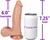 The Spartan by FUKENA - Realistic Dual Density Silicone Dildo with Balls & Suction Cup, 6.0 Inch Insertable, 1.95 Inch Max Width, Light Skin