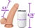 The Swinger by FUKENA - Realistic Dual Density Silicone Dildo with Balls & Suction Cup, 5.5 Inch Insertable, 2.0 Inch Max Width, Light Skin