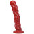 Tantus Paisley Textured Dildo, 6.5 Inch Insertable, 1.5 Inch Max Width, Ruby